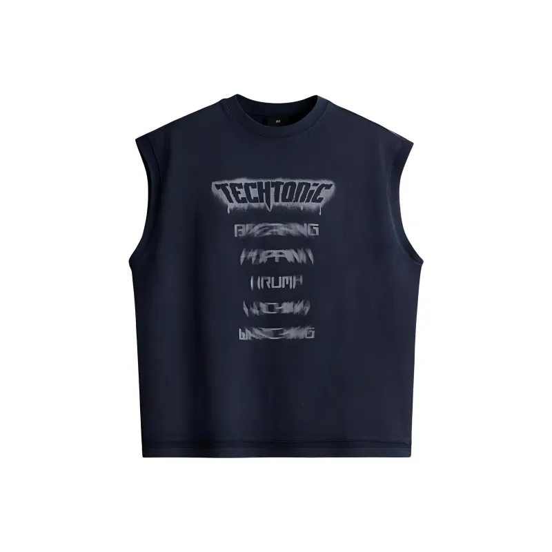 H&M Tank Tops Men's Deep Blue/Techtonic-0