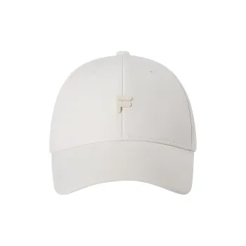 FILA Polyester Elastane Cotton Baseball Caps Unisex Lactose Color/Pitch Black