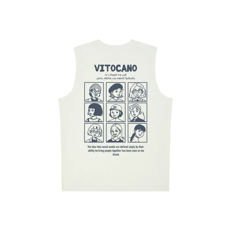 Vitocano Tank Tops Unisex White-5