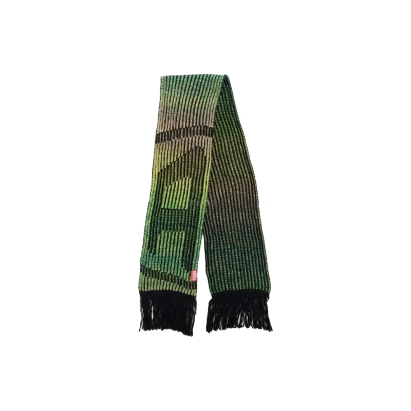 DIESEL Wool, Acrylic, Nylon Knit Scarves Men's Green-0