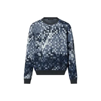 LOUIS VUITTON Lv Vers Damoflage Jacquard Pullover