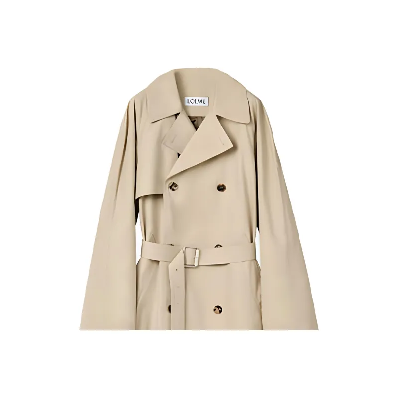 LOEWE Trench Coats Men Khaki-4