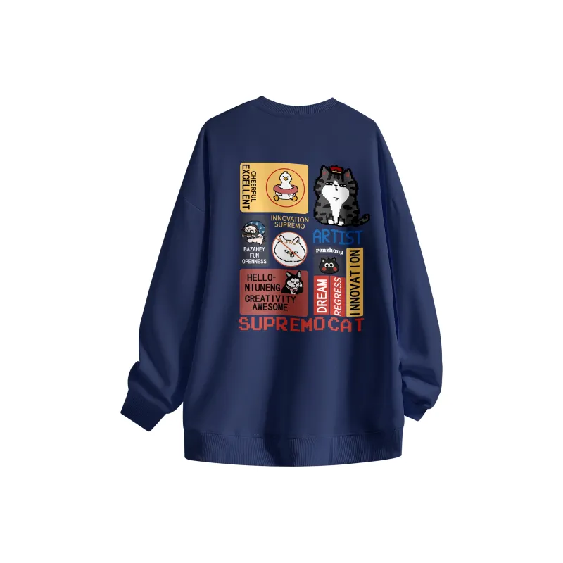 Supremo Cat Sweatshirts Unisex-39