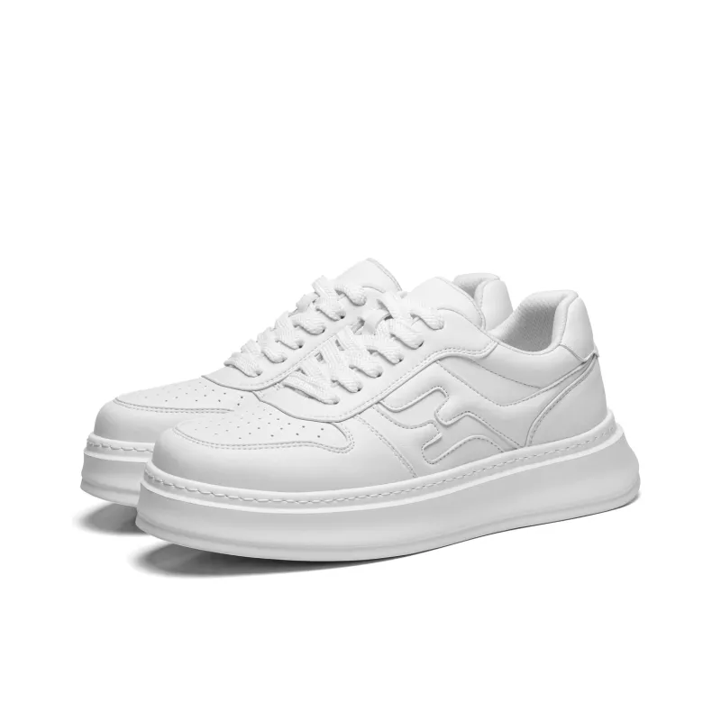 Meixi Breathable Height Increase Low Top Skateboard Shoes Men's Black-5