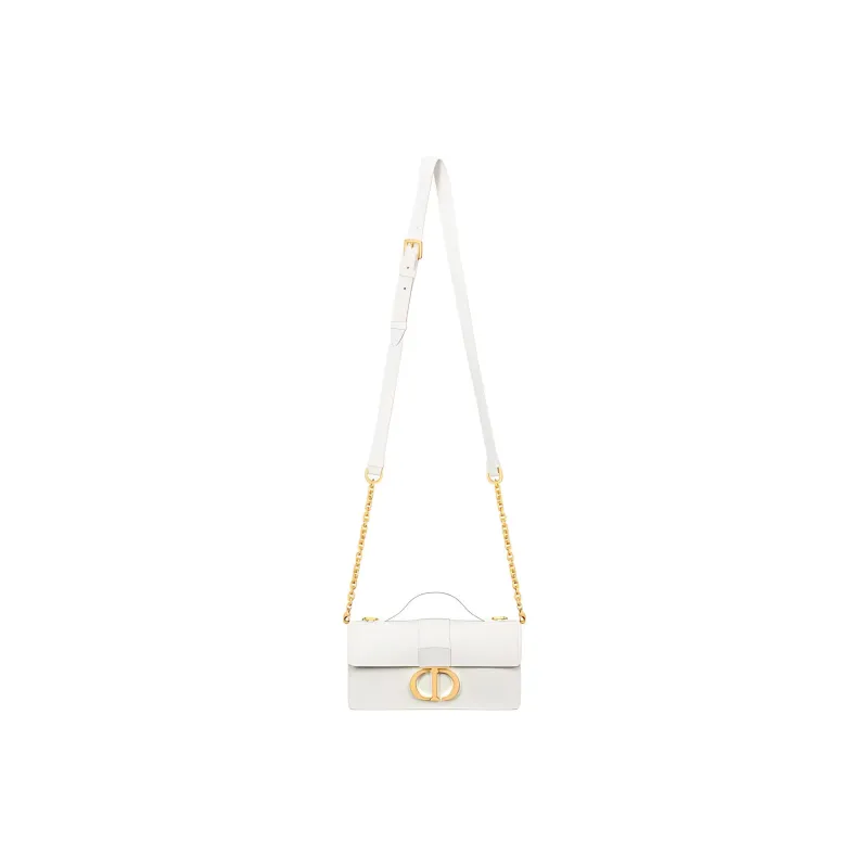 DIOR Soft Calfskin Shoulder Bag, Crossbody Bag Mini Women's White-1