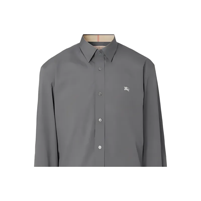 Burberry Shirts Men Gray-4
