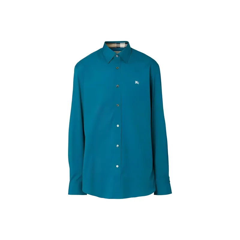 Burberry Shirts Men Teal-0