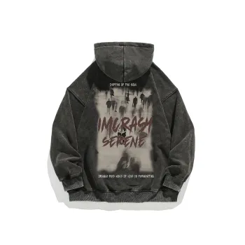 Imcrasy Sweatshirts Unisex Black Gray