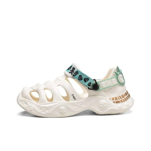 PEAK Pole Hole Shoes Clogs Mens Super Light White Dark Blue