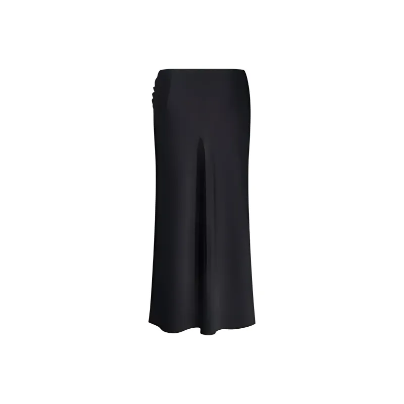 URBAN REVIVO Casual Long Skirt Women's Black-1