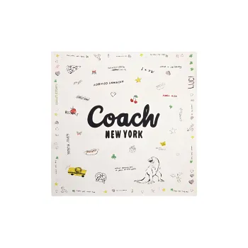 COACH Silk Scarves Women's White