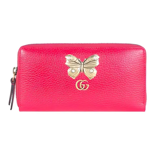 gucci Zumi Leather Wallet Regular Women's Rose Red