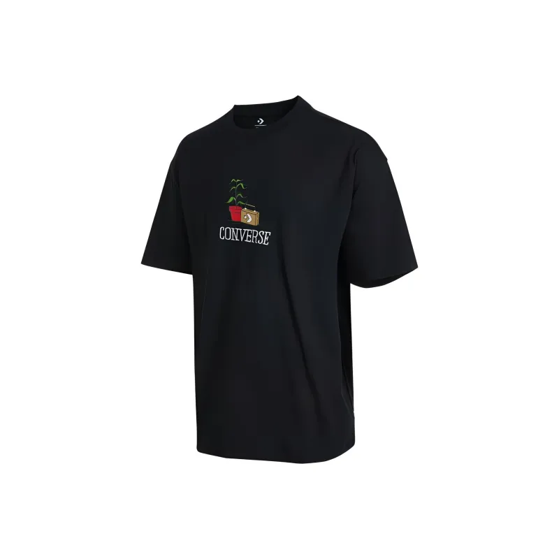 Converse Drop Shoulder Sleeve T-Shirt Men's Black-0