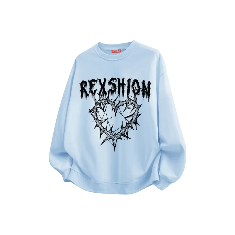 REXSHION Sweatshirt Unisex Black-17