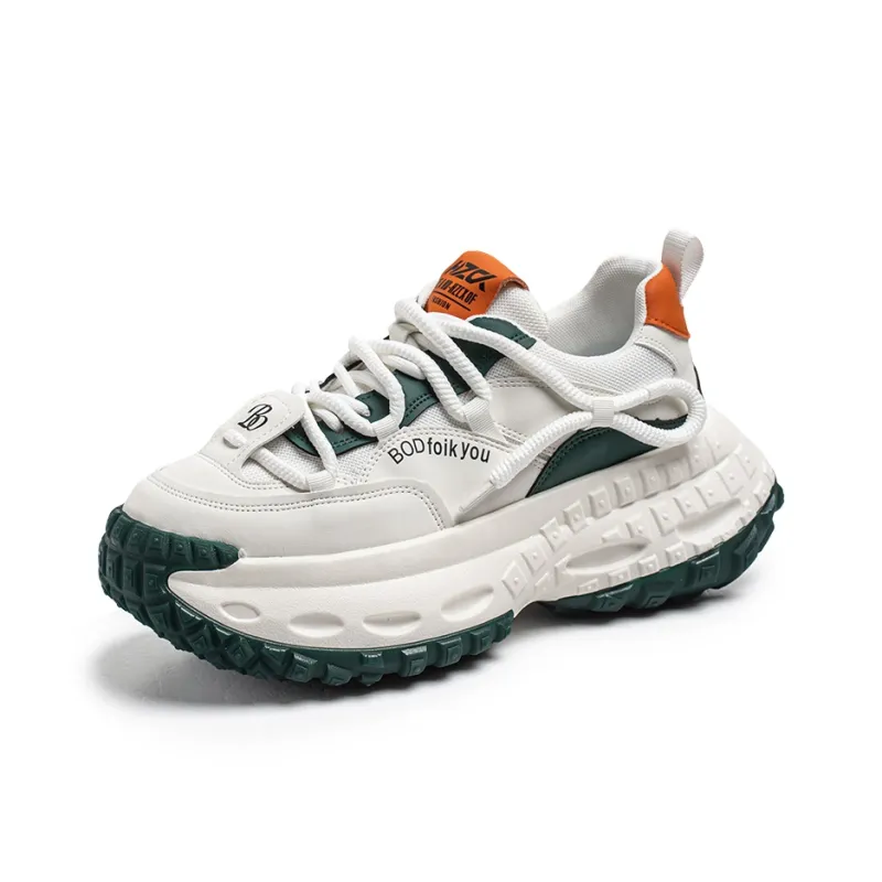 JANECO Slip Resistant, Abrasion Resistant, Breathable Low Top Chunky Sneakers Men's-8