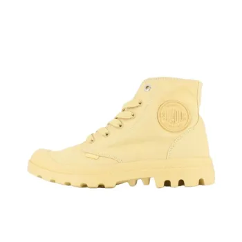 Palladium Mono Chrome Anti Slip Wear Resistant High Top Canvas Shoes Unisex Yellow