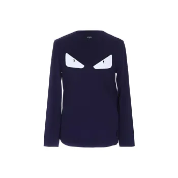 FENDI T-Shirts Men Blue
