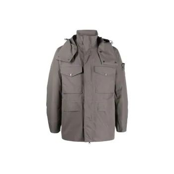 STONE ISLAND Jackets Coats Men's Smoke Gray Mixed Color