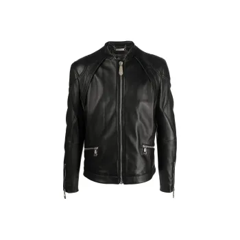 PHILIPP PLEIN Zip through Biker Jacket