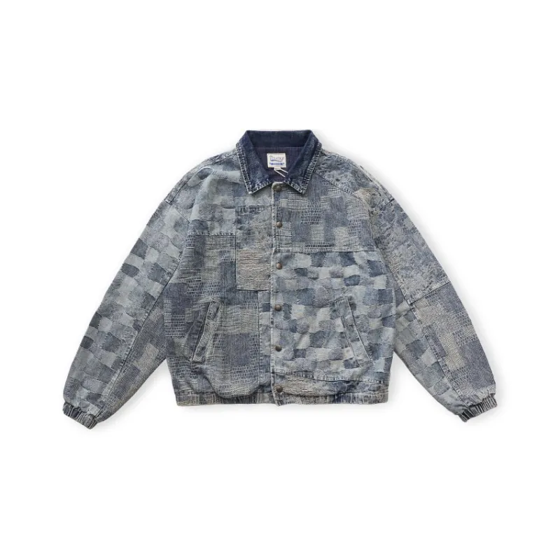 TEKABLU Loose Fit Jacket Unisex Denim Blue-0