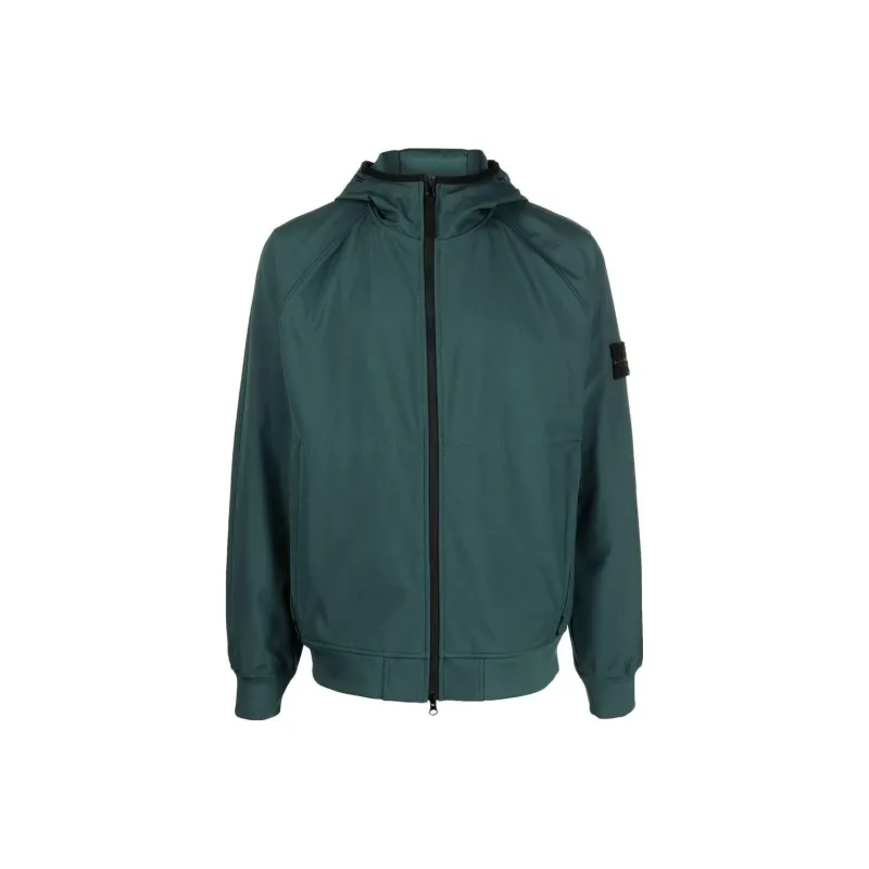 STONE ISLAND LIGHT SOFT SHELL R SERIES SOFT SHELL Jackets & Coats Men's Green-0