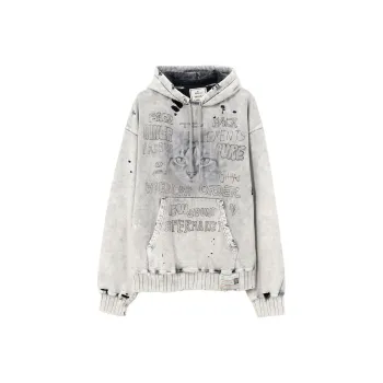 Maison Mihara Yasuhiro Graphic Printed Bleached Hoodie