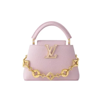 LOUIS VUITTON Capucines Taurillon Cow Leather One Shoulder Handbag Mini Women's Pink