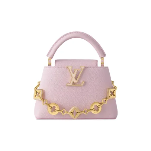 LOUIS VUITTON Capucines Taurillon Cow Leather One Shoulder Handbag Mini Women's Pink