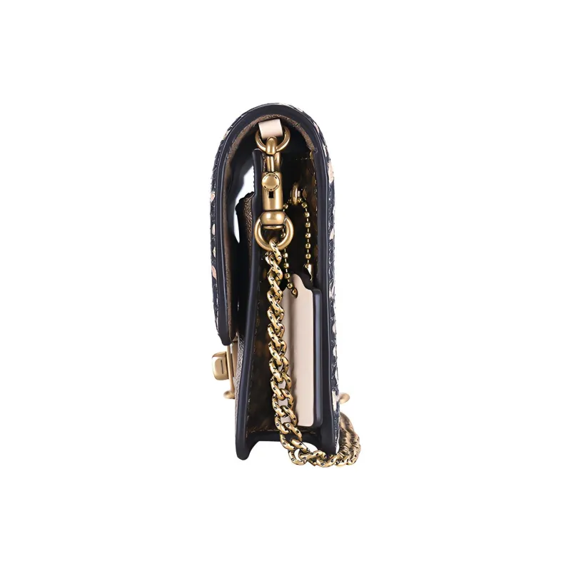 COACH Hutton PVC Chain Bag Shoulder Bag Women's Multicolor-3