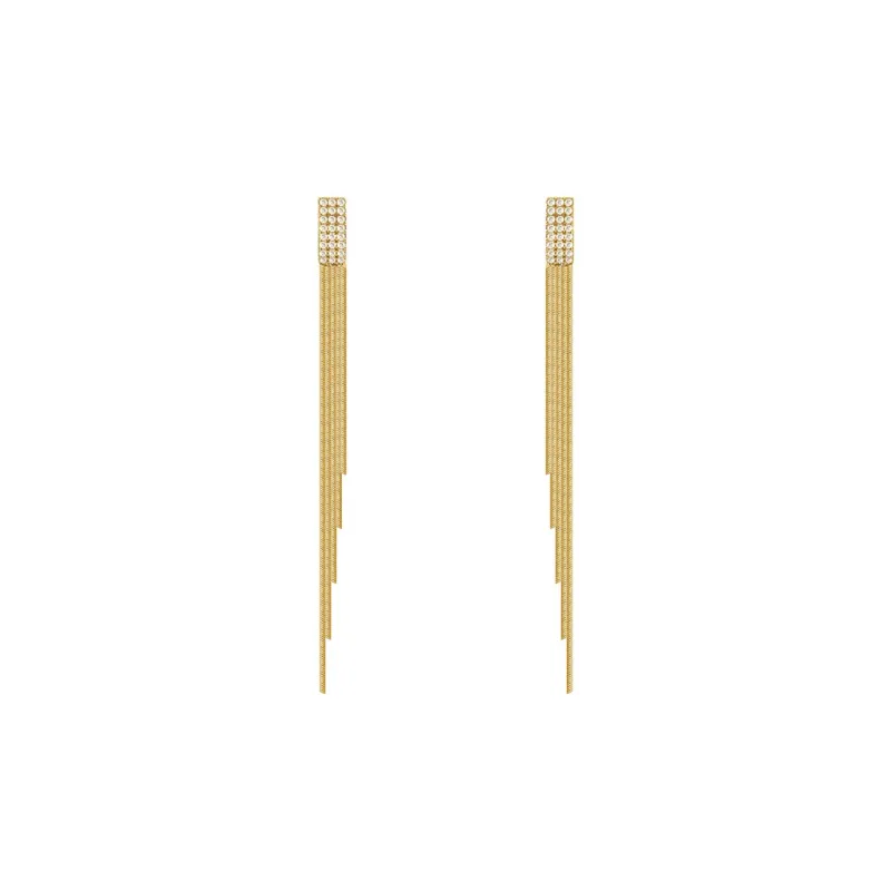 WAW Gold Plated Copper Drop Earrings Women's-0