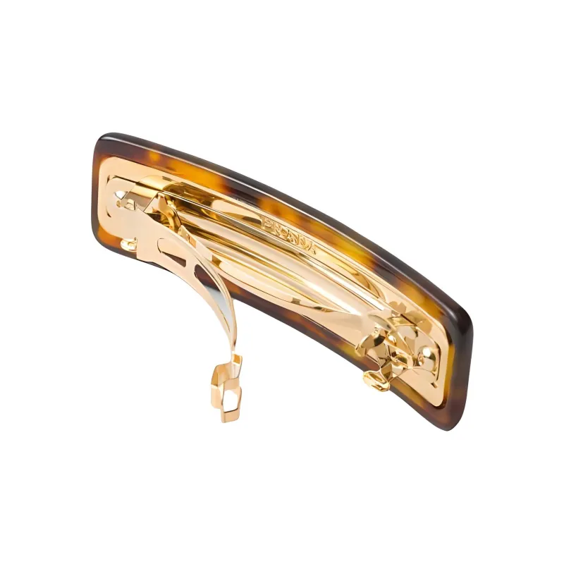 PRADA Enamel Hair Clips Women's Tortoiseshell-1