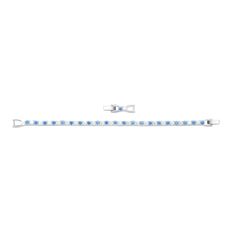 Swarovski Tennis Deluxe Bracelets Women's Blue Silver-2