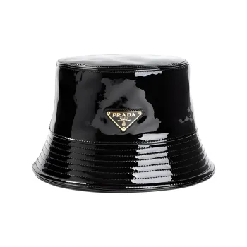 PRADA Lambskin Bucket Hats Women's Black