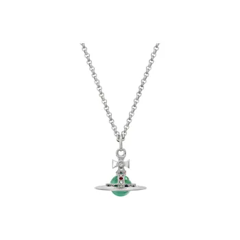 Vivienne Westwood Necklaces Unisex Green Silver