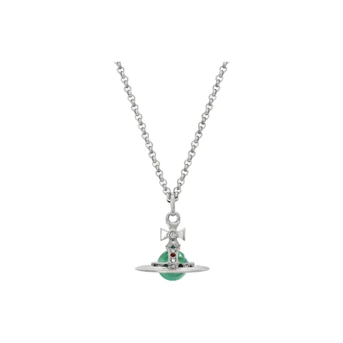 Vivienne Westwood Necklaces Unisex Green Silver