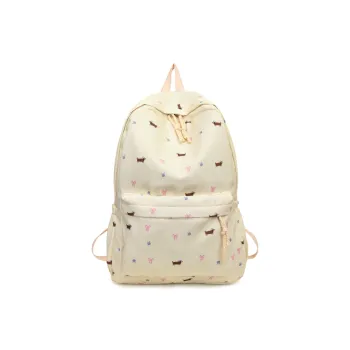 URBAN FOREST Nylon Backpack Unisex Dachshund/Floral Puppy