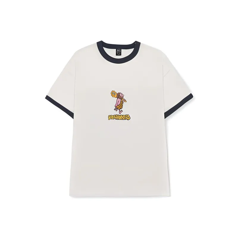 Brain Dead BARBARIAN SHORT SLEEVE RINGER T-SHIRT T-Shirt Unisex White-0