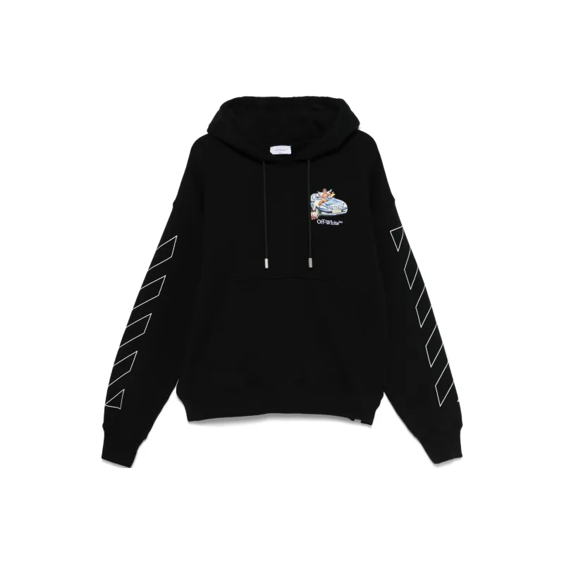 OFF WHITE Fresco Arrow Skate Drawstring Hoodie-0
