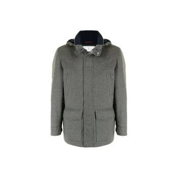 Brunello Cucinelli Long Sleeved Hooded Coat