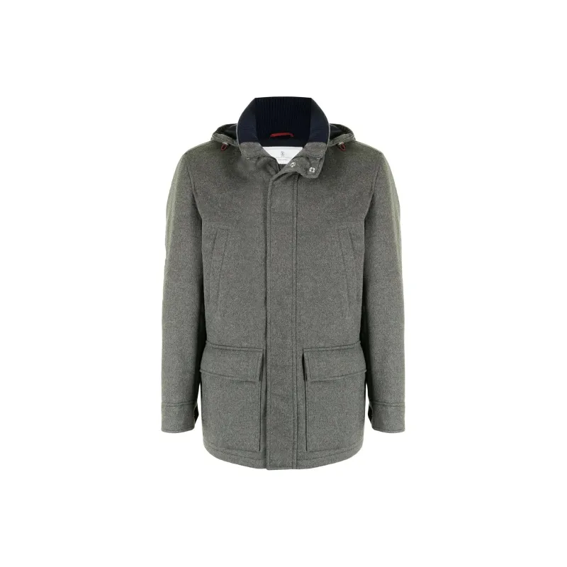 Brunello Cucinelli Long Sleeved Hooded Coat-0