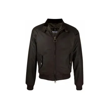BARBOUR Funnel Neck Zip up Wax Jacket