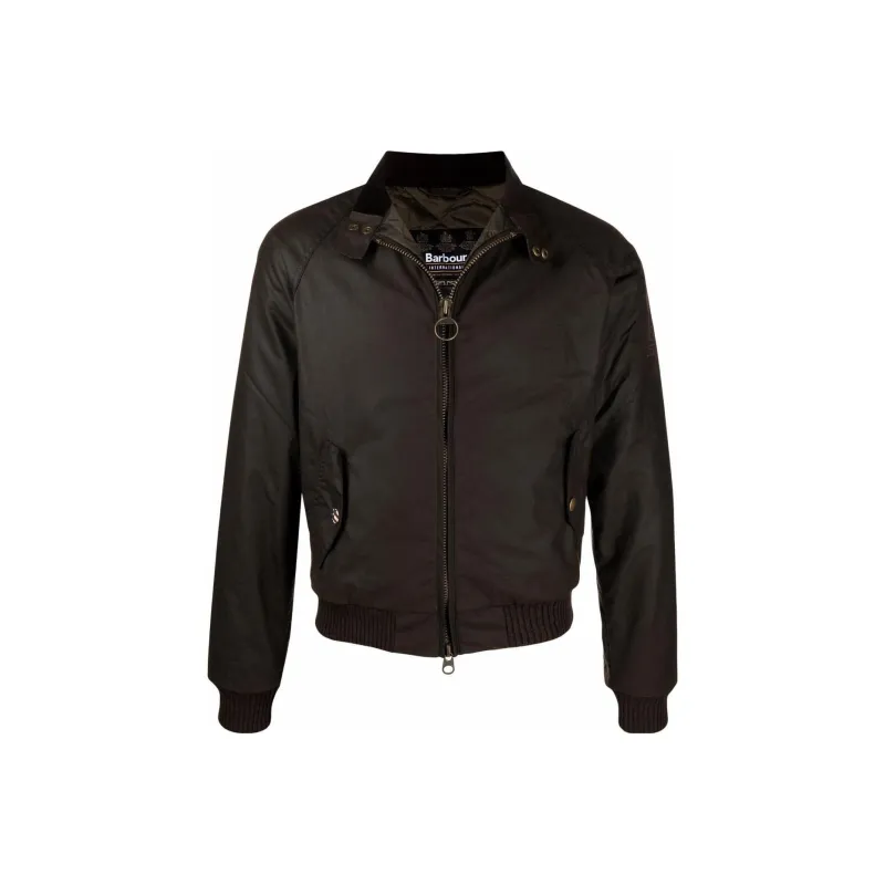 BARBOUR Funnel Neck Zip up Wax Jacket-0