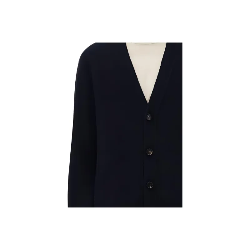 Bottega Veneta Intrecciato Leather Patch Embellished Cardigan-3