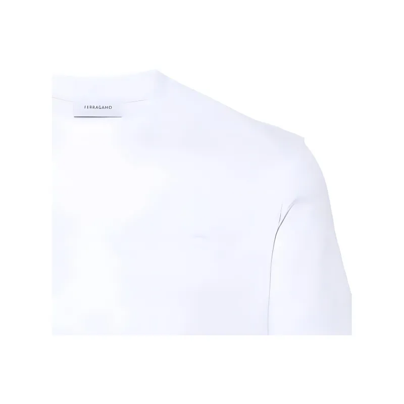 Ferragamo Logo patch Cotton T shirt-4