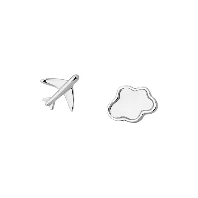 QUIET LOVE Sterling Silver Stud Earrings Women's-0