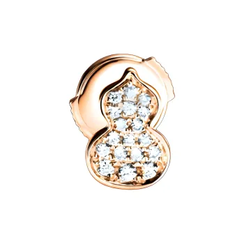 Qeelin Diamond Earrings Women's Rose Gold