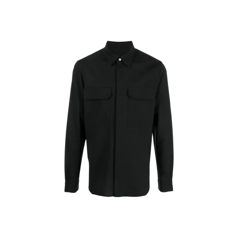 RICK OWENS Concealed front Shirt Jacket-0