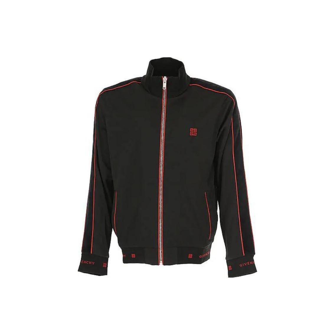 Givenchy Givenchy Black And Red Zip Up Blouson/track Jacket