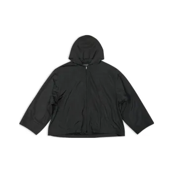 Balenciaga Logo Printed Nylon Oversized Jacket 