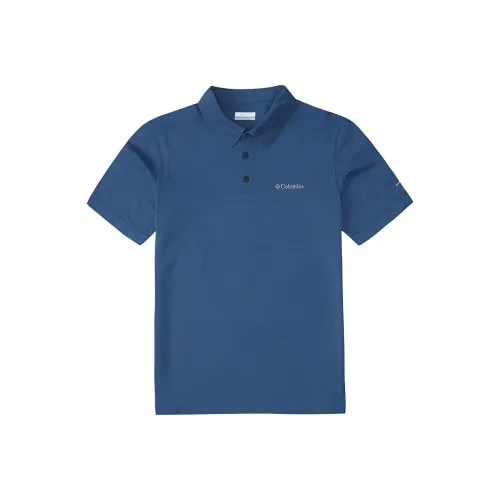Columbia Polo Shirts Men Blue
